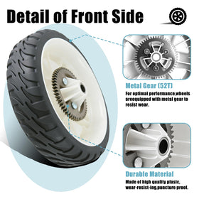 Sutmorly pinions included for easy installation on 137-4835 wheels.