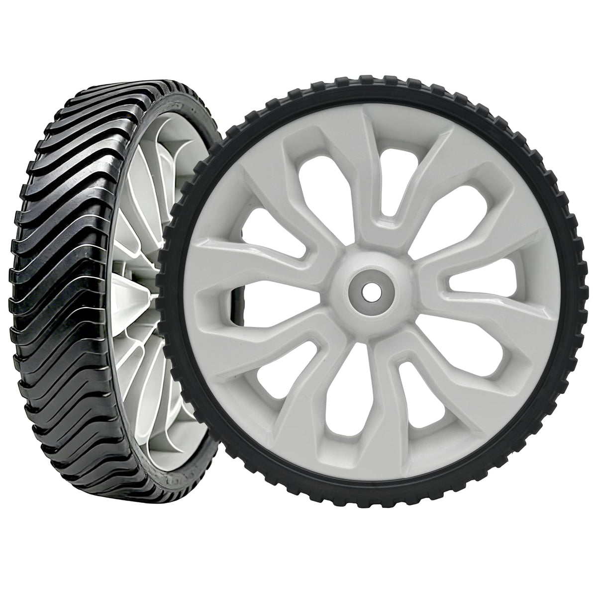 Sutmorly 11-inch rear wheel for Troy-Bilt walk-behind mowers improves maneuverability