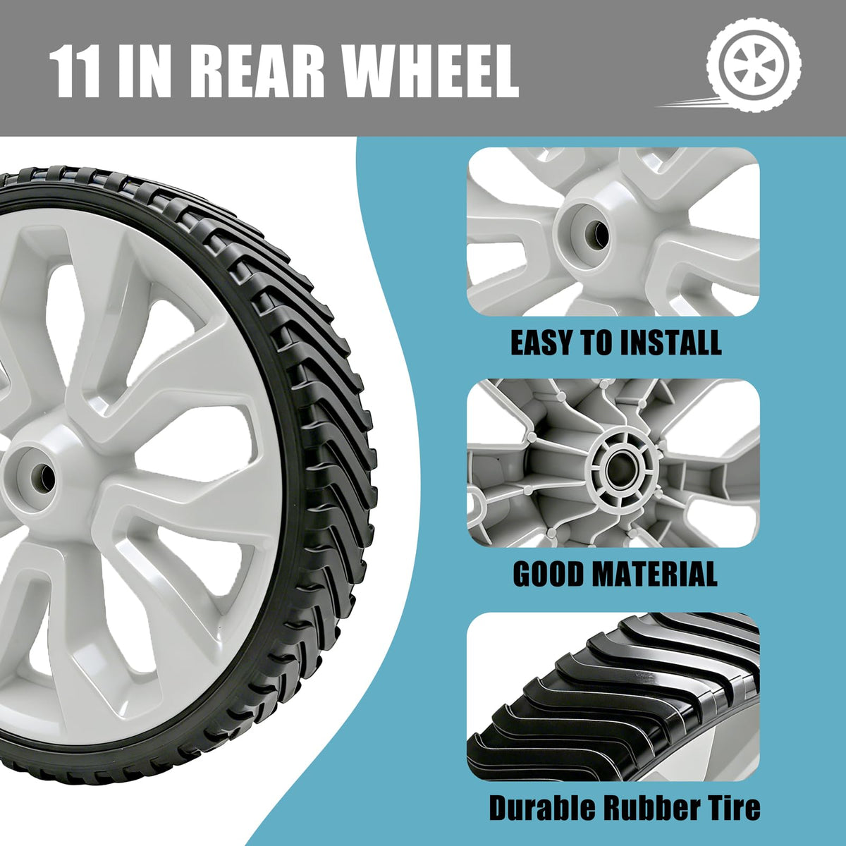 Sutmorly rear wheel bore 1/2 inch ensures secure hub fit and smooth rotation