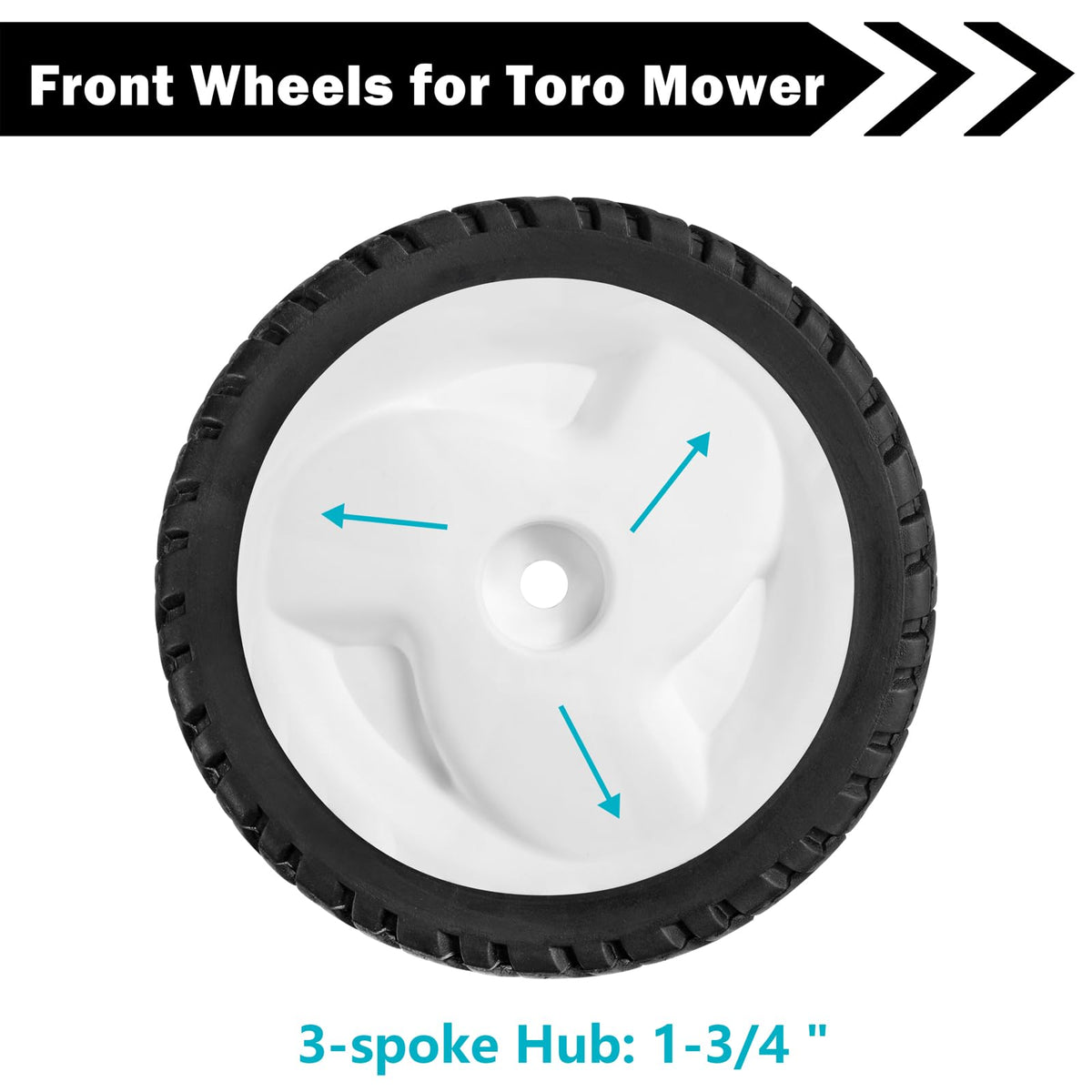 Bolt-on wheel set designed for easy installation.