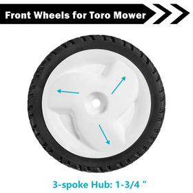 Bolt-on wheel set designed for easy installation.