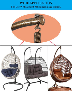 SUUJI egg chair suspension system showcases safe, sturdy support up to 500 pounds.