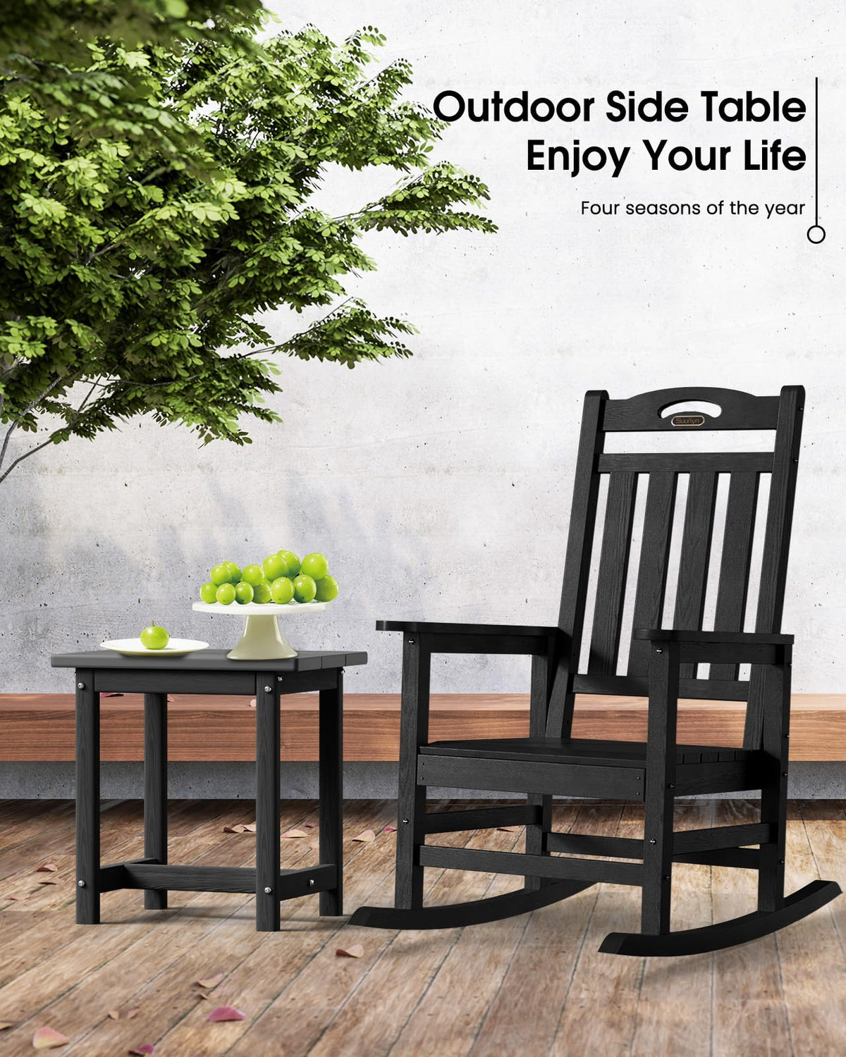 SUUNYN Adirondack side table with sturdy design supporting heavy items