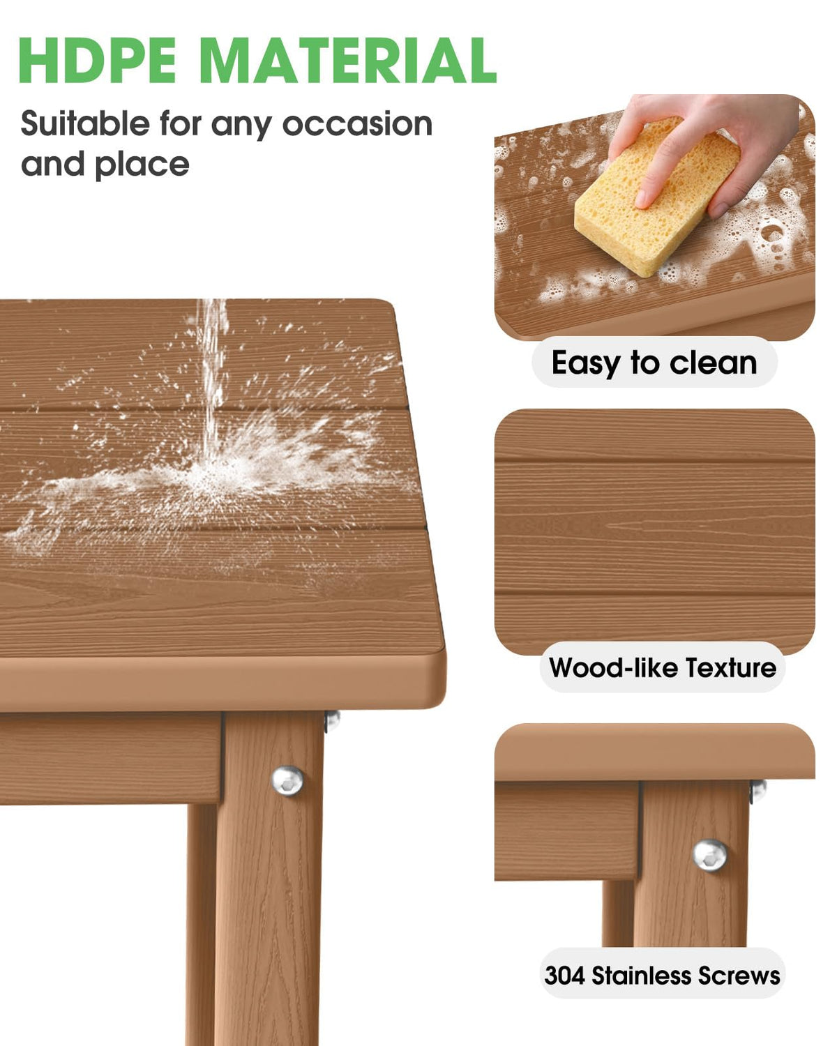 SUUNYN 17-inch compact side table on balcony, space-saving and versatile