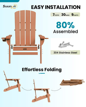 SUUNYN fold-and-go Adirondack chair designed for easy storage