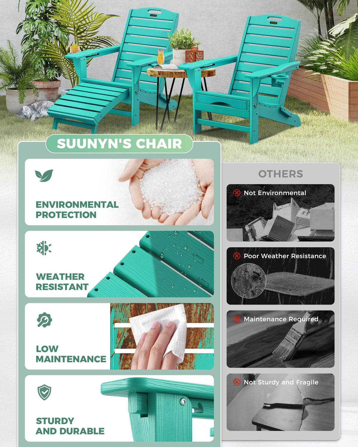 SUUNYN foldable design for easy storage after outdoor use.