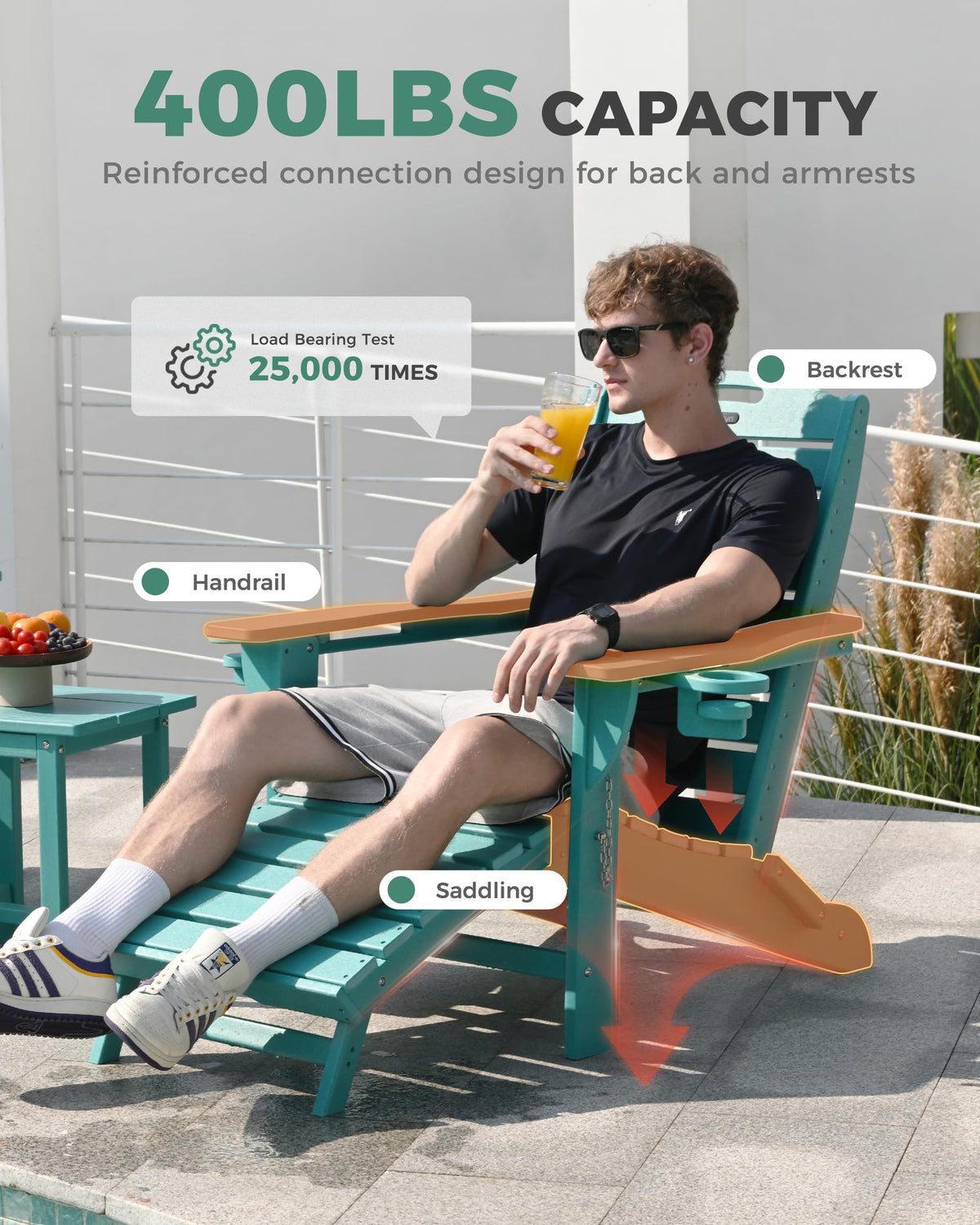 SUUNYN lounge chair by poolside demonstrates year-round versatility.