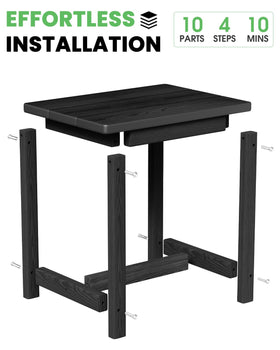 SUUNYN modern outdoor end table complements poolside furniture