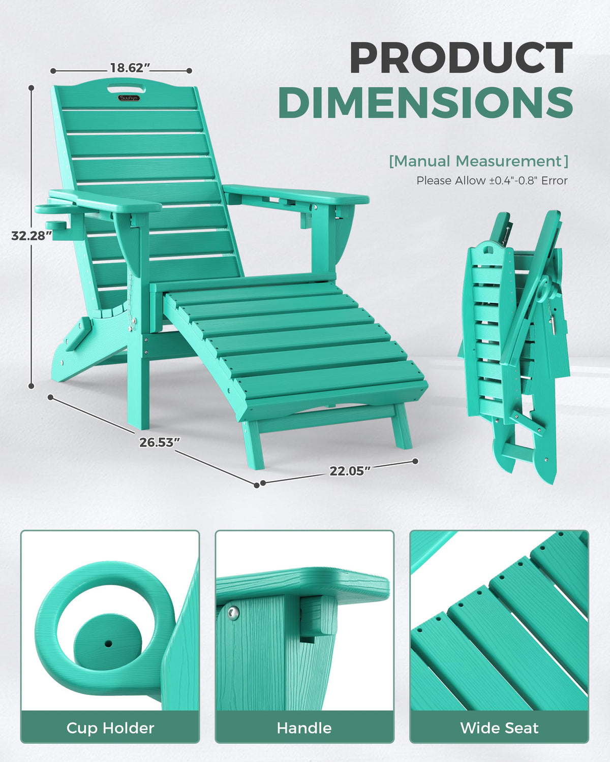 SUUNYN one-piece backrest maintains shape for enduring comfort.