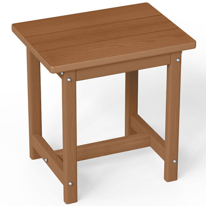 SUUNYN outdoor side table ready for easy assembly on a patio
