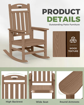 SUUNYN porch rocker suits indoors and outdoors with timeless style.