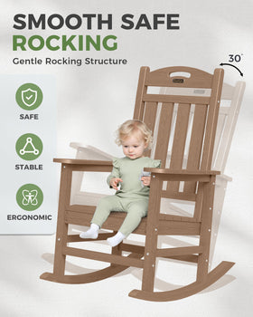 SUUNYN rocking chair assembly steps shown for quick setup.
