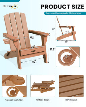 SUUNYN teak-colored outdoor chair on a patio ready for lounging