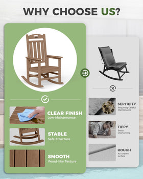 SUUNYN wood-grain look adds warmth to any patio or living room.