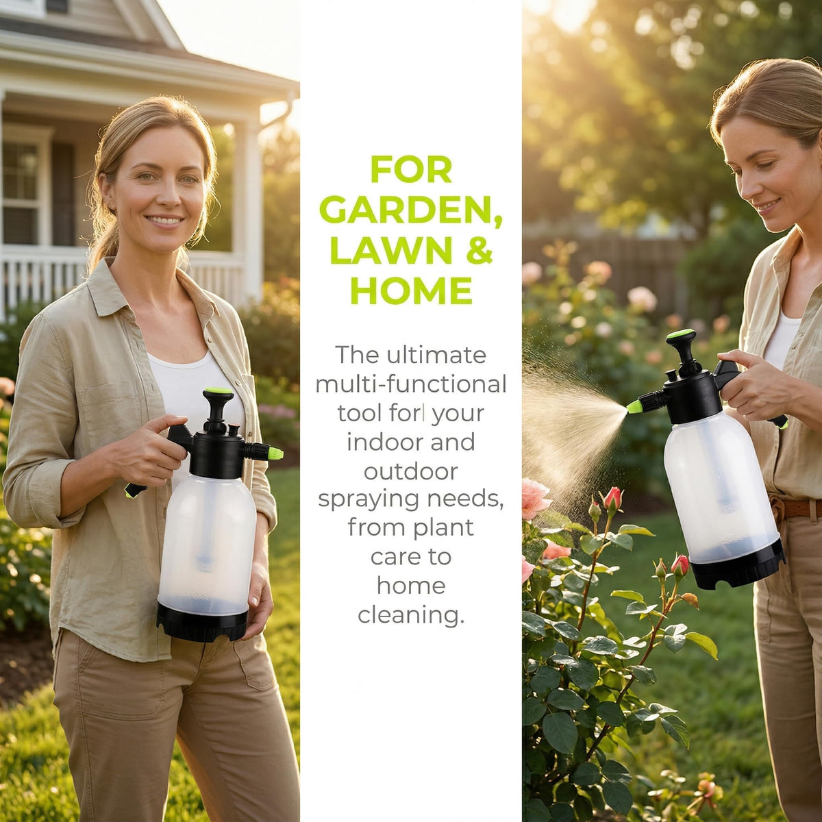 Suwimut easy pressurization with built-in pump for quick sprays.