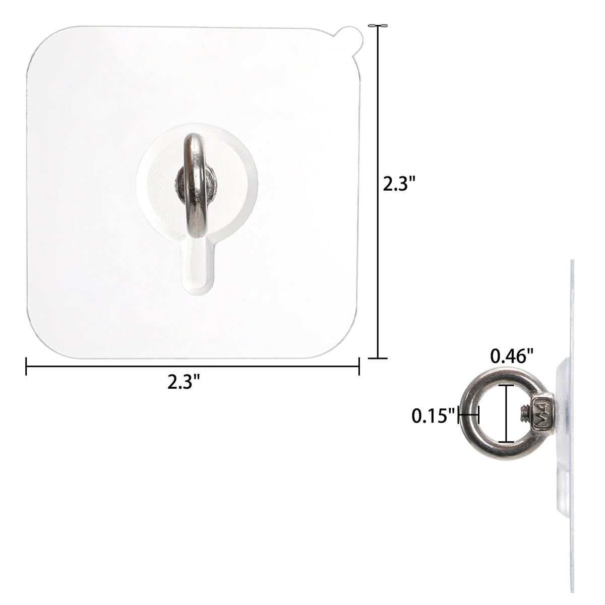 Suwimut stainless-steel stick-on ceiling hook with rust-resistant design for indoor use