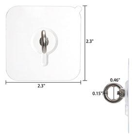 Suwimut stainless-steel stick-on ceiling hook with rust-resistant design for indoor use