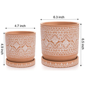 Suwimut terracotta pot 4-inch perfect for small plants with drainage for healthy roots.