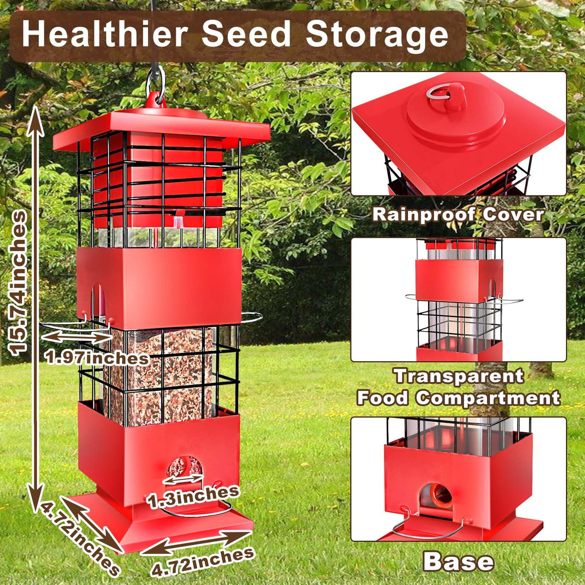 Suwui weight-activated perches deter rodents and make feeding easier for perch-sensitive birds.