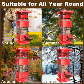 Suwui three-pound capacity supports diverse seed blends for visiting birds.