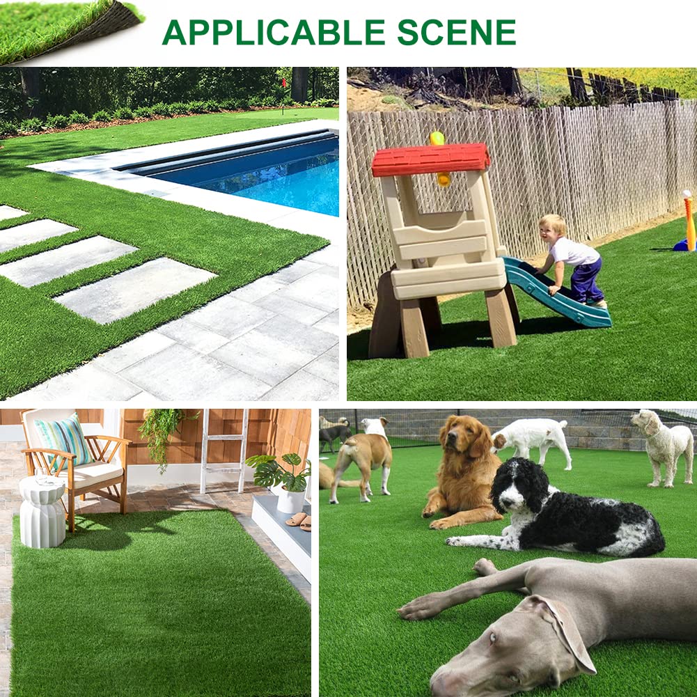 SUWUYUE artificial grass close-up highlighting 4-tone color