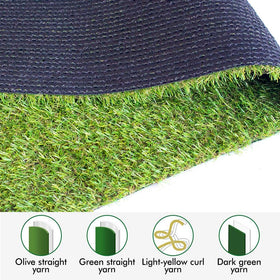 SUWUYUE garden lawn rug in lush landscape with realistic color.