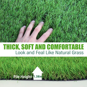 SUWUYUE pet-area turf creates a safe play space with quick-drain design
