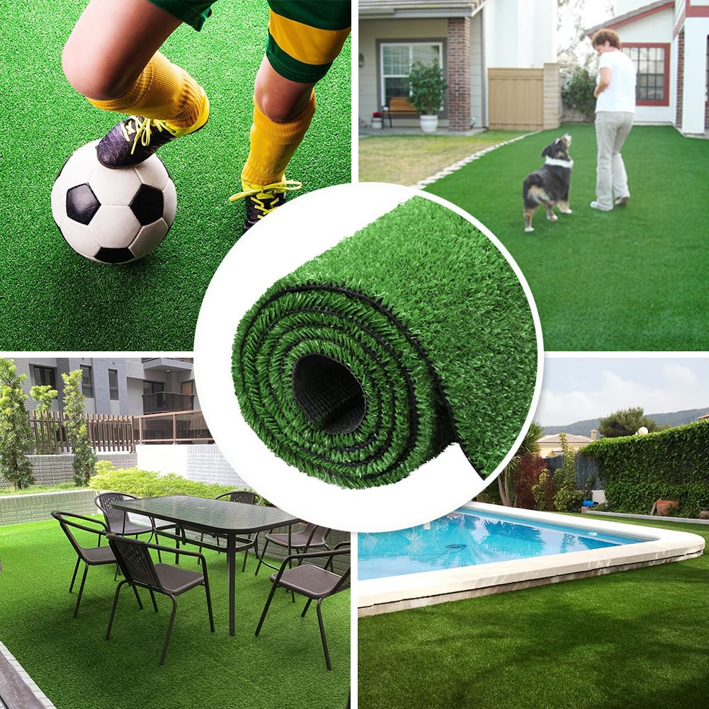 SUWUYUE easy-clean fake grass makes cleanup simple.