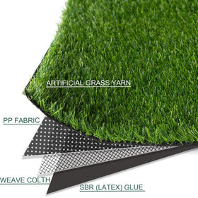 SUWUYUE outdoor rug on patio or deck with lifelike greenery