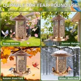 Suyue Y bird feeder easy-fill opening for quick refills.