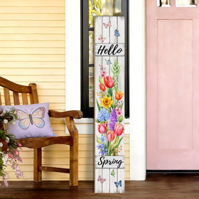 SUZEJHE hello spring porch sign creates inviting entry for guests