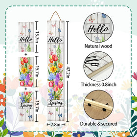 SUZEJHE rustic vertical porch decor adds farmhouse charm outdoors