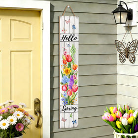 SUZEJHE spring garden entry decor welcomes guests warmly
