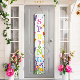 Suzile 41.7-inch tulip sign adds seasonal charm outdoors.