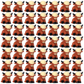 Suzile 50-pcs resin Highland cow figurines pack for versatile indoor decor