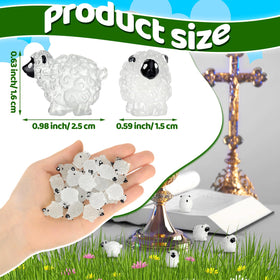 Suzile 50-pack luminous sheep for outdoor display and plant pots
