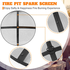 Durable metal fire pit screen designed for long outdoor use by Suzile