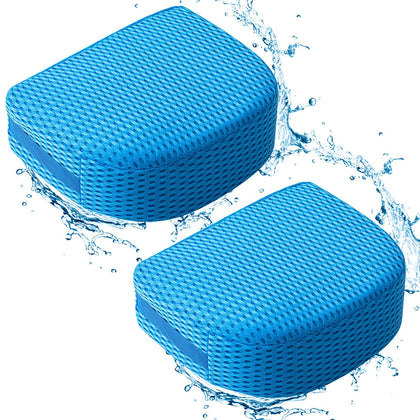 Suzile hot tub booster seat blue front view, showcasing height and comfort.