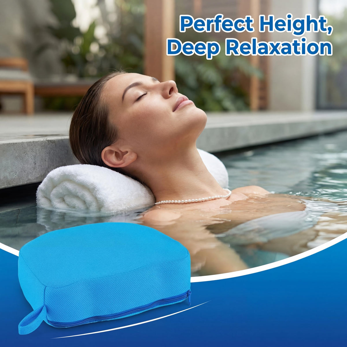 Side view highlights weighted bottom for upright stability in water.