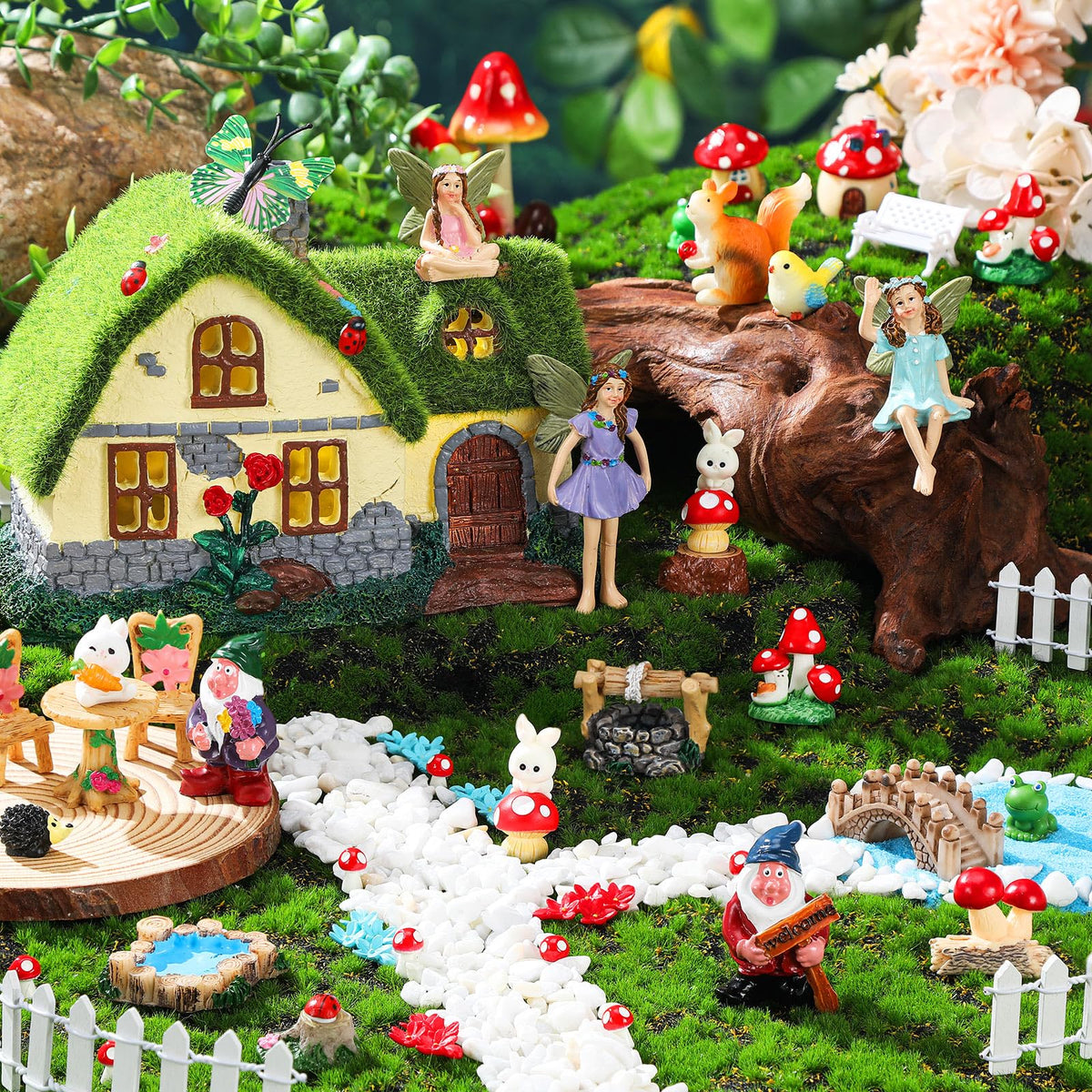 Suzile micro landscape decor fits shelves, pots, and terrariums.