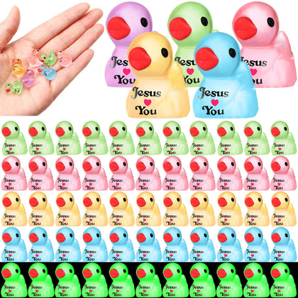 Suzile glow-in-dark mini Jesus ducks pack for festive decorations and gifts.