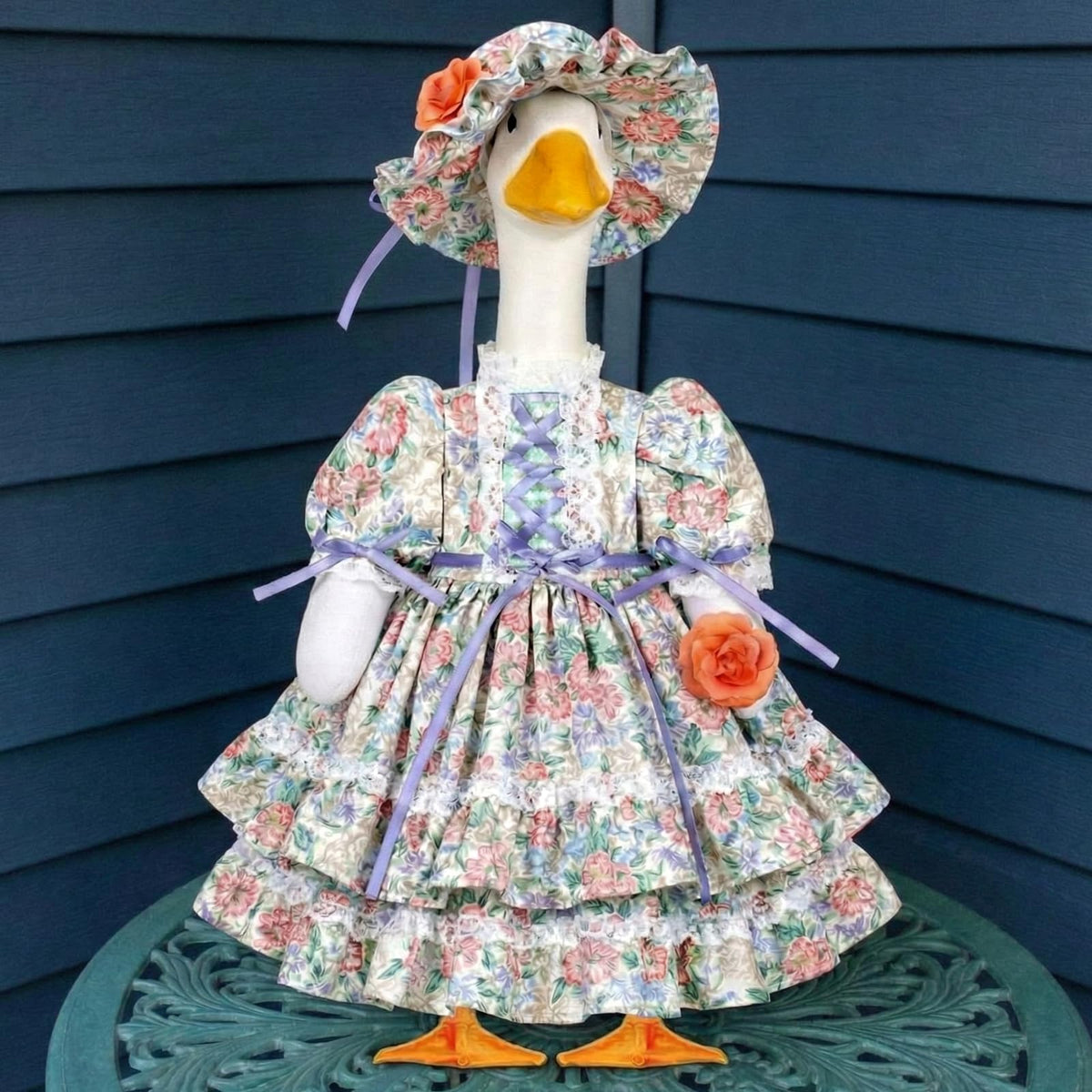 Suzile porch goose outfit set for 23inch dress and hat enhances outdoor display