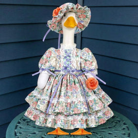 Suzile porch goose outfit set for 23inch dress and hat enhances outdoor display