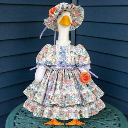Suzile porch goose outfit set for 23inch dress and hat enhances outdoor display