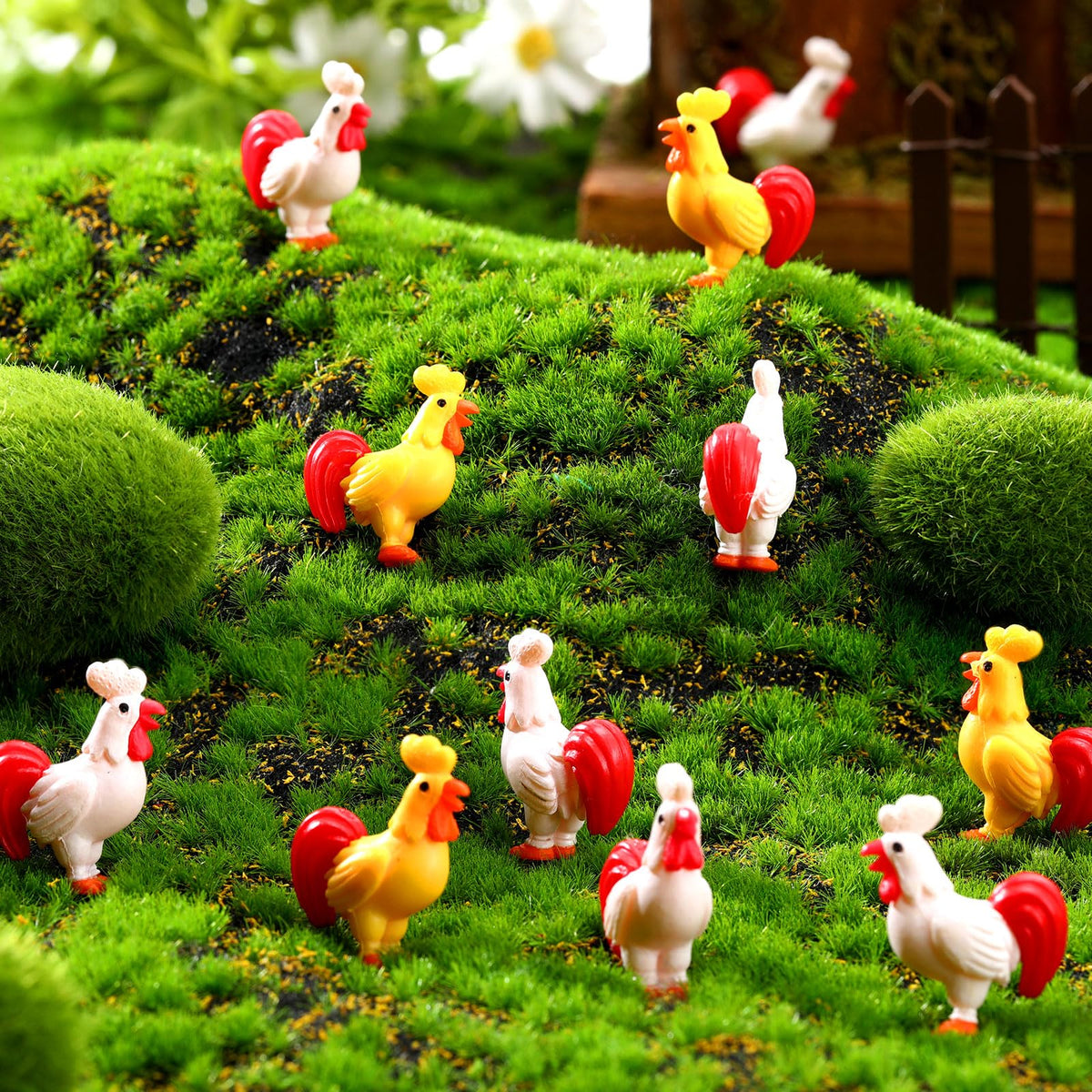 Suzile miniature chick figurine set for DIY crafts and displays.