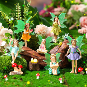 Suzile fairies range in size from 1.8–3.4 inches with rods for flexible placement