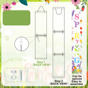 Suzile tall tulip sign leans by wall or door for easy setup.
