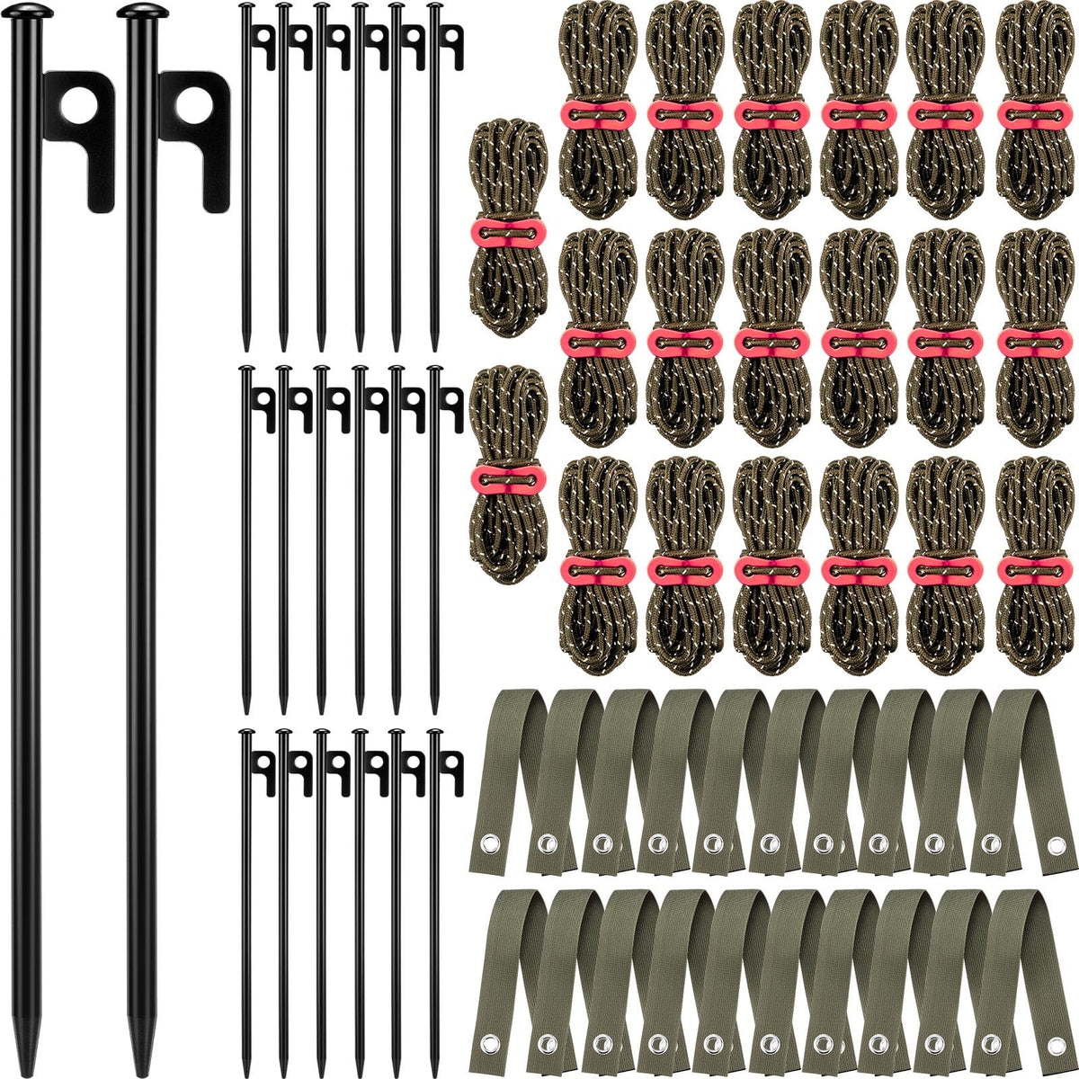 Suzile tree stake kit 60pcs with sturdy 11.8-inch stakes for solid tree support.