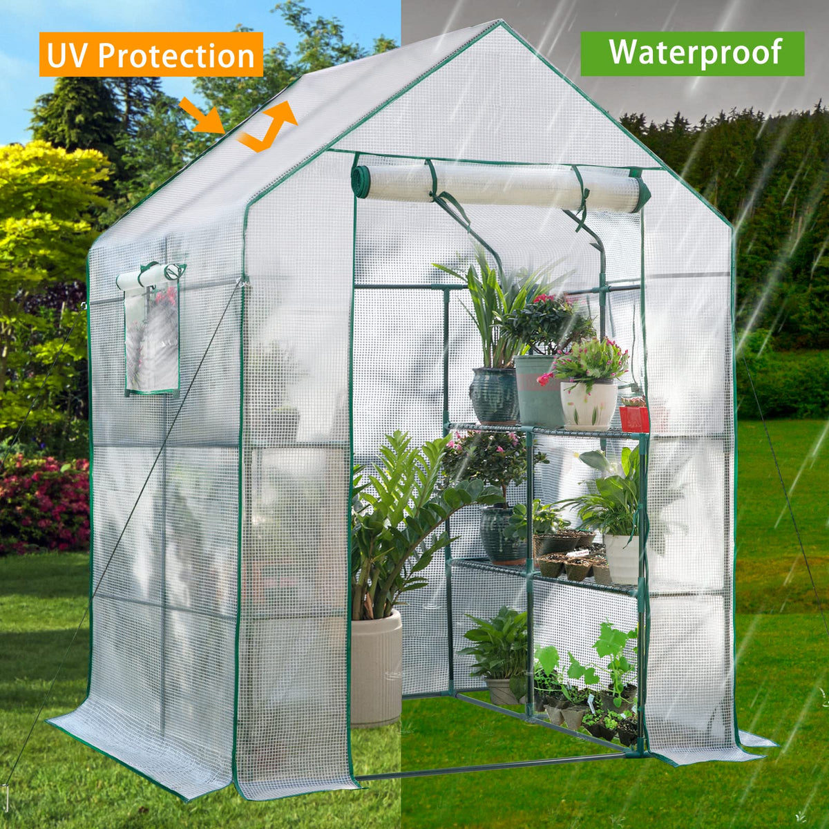 SV SCOOL VALUE anchor kit stabilizes the greenhouse against wind.