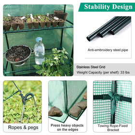 SV SCOOL VALUE ground anchors secure the greenhouse against wind.
